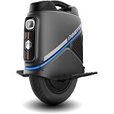 Inmotion V9 Electric Unicycle, Air Suspension, GPS Tracking &amp; Turn Signals | UL 2272 Certified, Up to 37-Mile Range, 28 MPH, 50.7 lb, App Control &amp; 60mm Air Suspension for Comfortable Daily Commuting