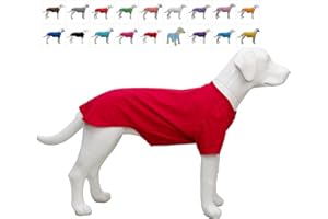 Lovelonglong Pet Clothing Dog Costumes Basic Blank T-Shirt Tee Shirts for Medium Large Dogs Red XXXL