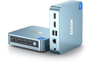 PELADN WI-6 Pro Mini PC, Intel 12th Gen Alder Lake- N100(up to 3.4GHz), 16GB DDR4 3200Mhz RAM 512GB M.2 PCIe SSD, Desktop Computer Support 4K Dual Display/USB3.2/WiFi 5/BT4.2/Win 11 Pro