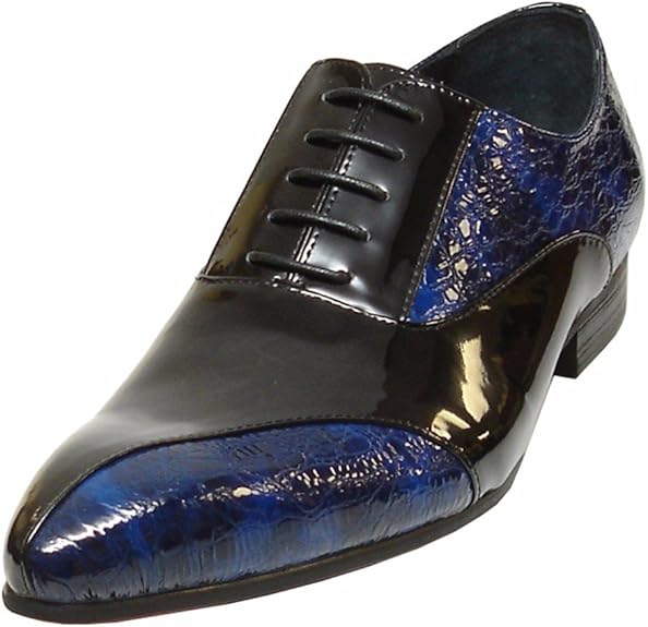 Fiesso Blue Encore Dress Shoes for Men Closed Leather
