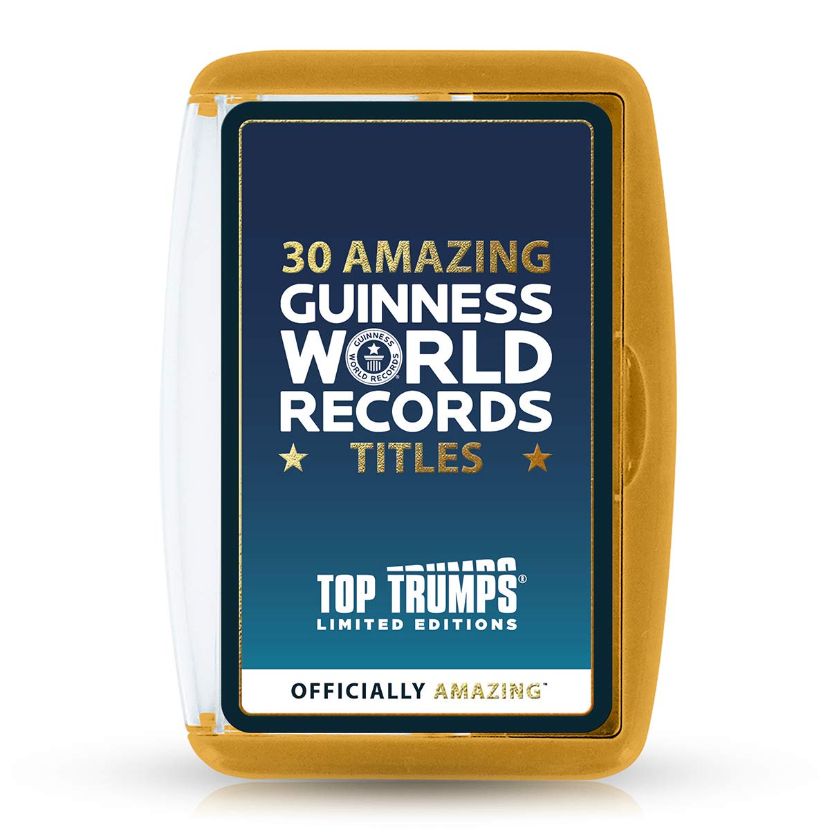 Top Trumps Guinness World Records Limited Editions Card Game, discover 30 amazing records including largest Game Boy, most tattooed and longest fingernails, gift and toy for players aged 6 plus