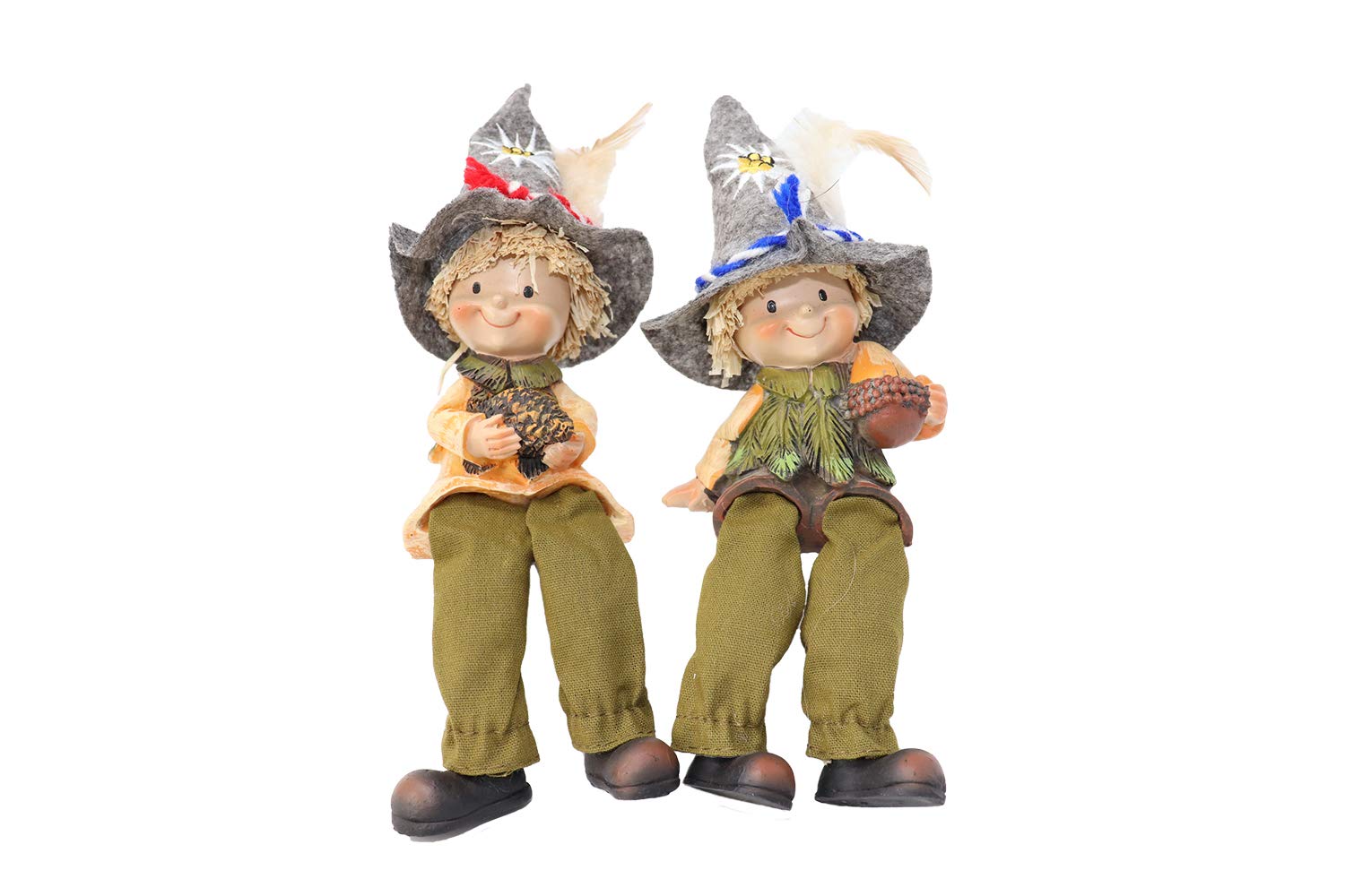 Benera Decorative Figure Ornament Gnome Autumn Polyresin Set of 2 17 cm