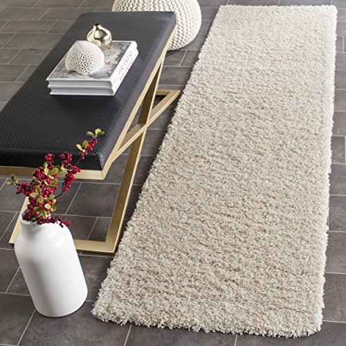 Safavieh Laguna Shag Collection SGL303B Beige Runner (2'3" x 8')