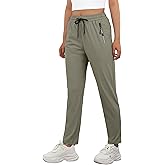 IWOLLENCE Women's Active Stretch Pants Quick Dry Breathable Athletic Comfy Fit Hiking Pant with Zipper Pockets