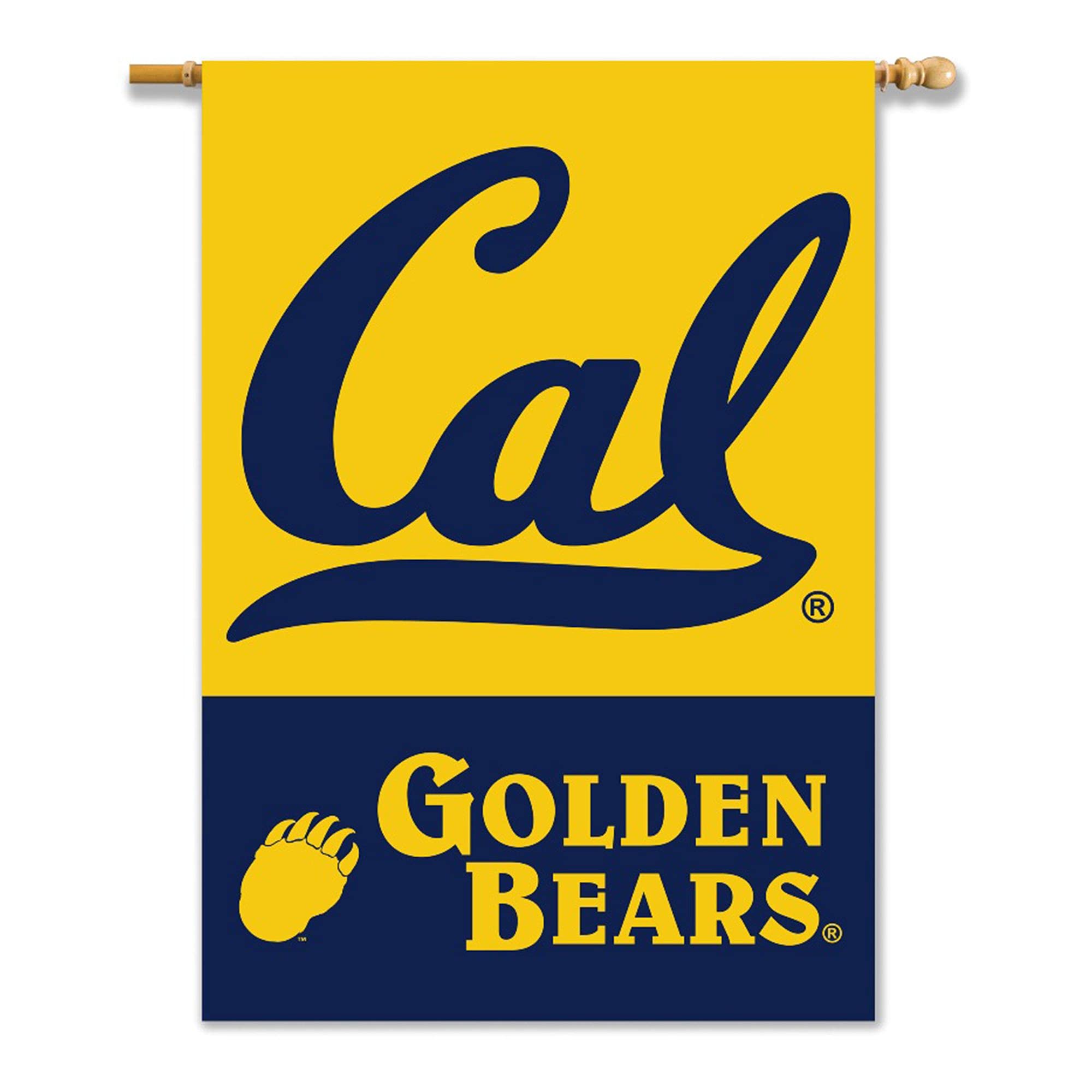 BSI PRODUCTS, INC. NCAA California Golden Bears 2-Sided 28-by-40 inch House Banner With Pole Sleeve