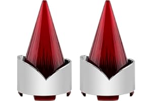 DCVBNY Smoke Bullet Turn Signal Light Lens Cover Fit for Harley Softail Street Glide Road Glide Fatboy Sportster Dyna De-luxe Bikes (Not for Sealed LED Harley Lights&Pancake-style Lens) (Chrome Red)