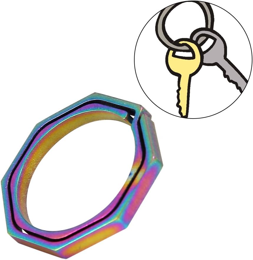VGEBY Alloy EDC Quickdraw Key Chain, Octagonal Hanging Buckle Keyring Sportinggoods Camping Tents and Accessories