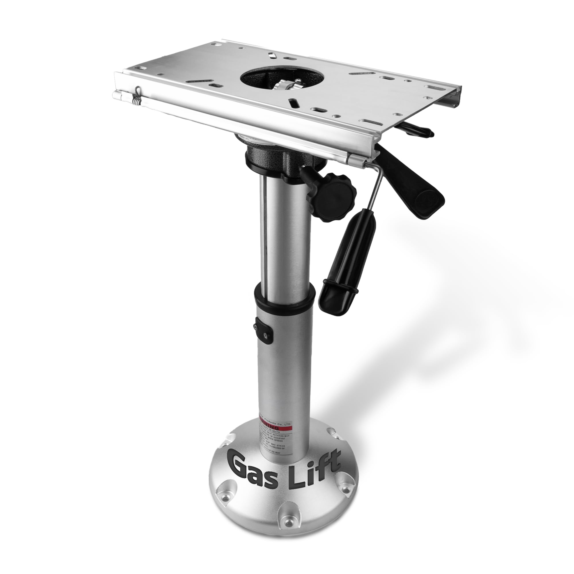 Photo 1 of Gas Lift Boat Seat Pedestal with Slide Mount, Aluminum Adjustable Height from 17" to 24" Air-Powered Power-Rise Pneumatic Lifting Seat Pedestal