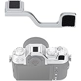 JJC Deluxe Metal Thumb Up Grip for Fuji Fujifilm X-T50 XT50 Mirrorless Camera, Hot Shoe Thumb Rest Support Grip for Stable and Safe Hand Hold, Not Affect The Use of Camera Buttons, Silver Color
