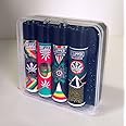 Clipper Lighters - Spectrum Collection - Set of 4 Lighters - Refillable & Re-flintable - Includes Display Case/Protective Holder - Prism, Cannagrass
