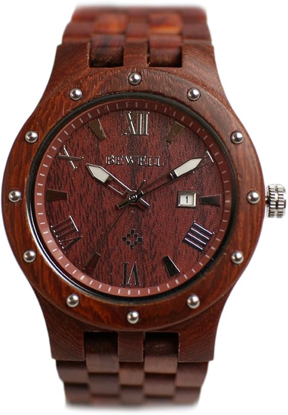 Amazon 日本製ムーブメント 天然素材 木製腕時計 日付カレンダー 軽い 軽量 Wdw018 03 メンズ腕時計 並行輸入品 腕時計 腕時計 通販