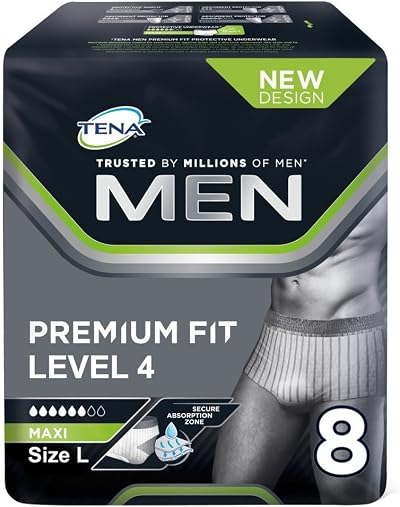 TENA Men Premium Fit Level 4 Large 8s x6 Protective Underwear