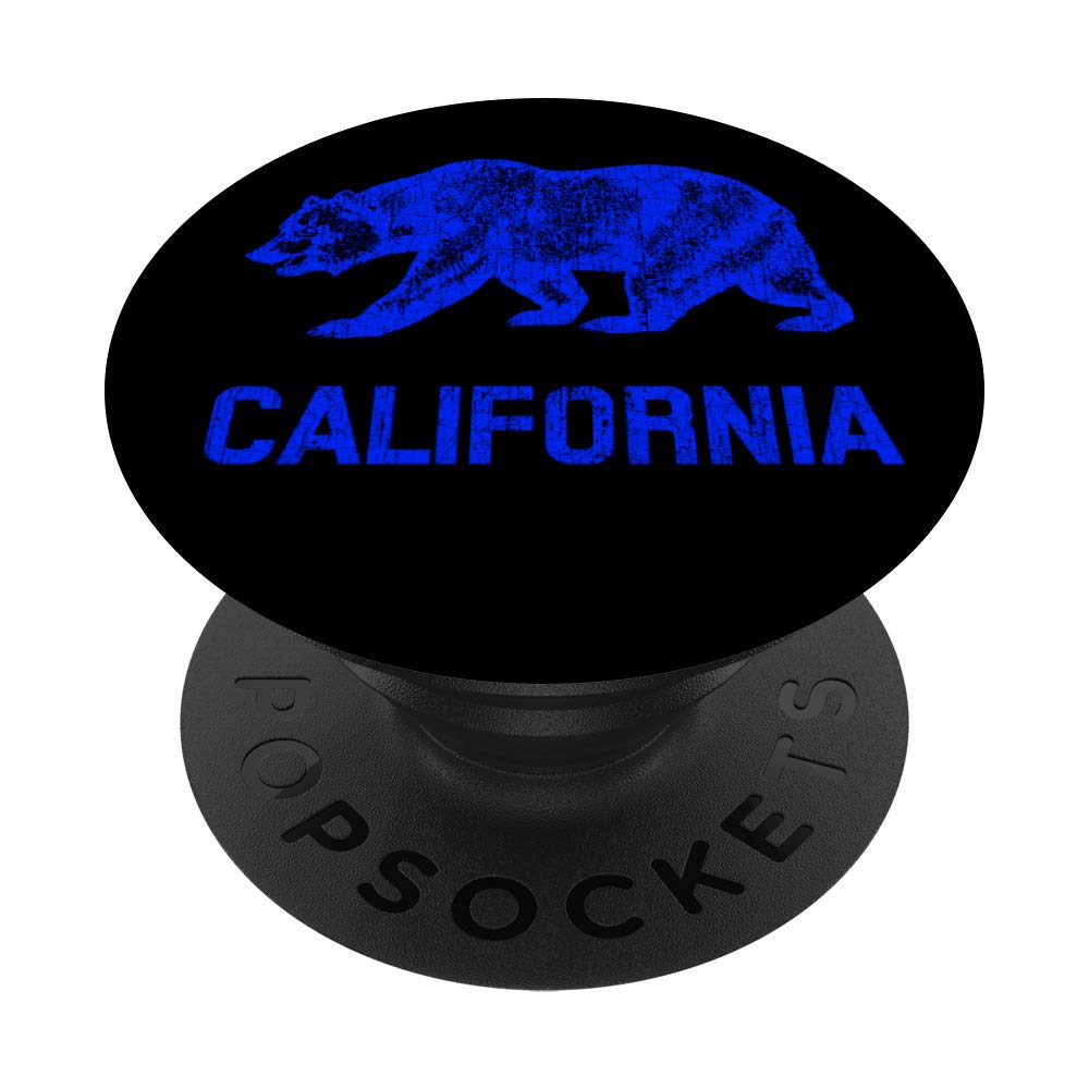 California Republic Colorful Bear Souvenir PopSockets Grip and Stand for Phones and Tablets