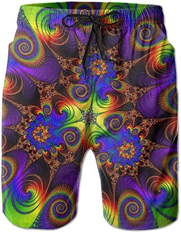 Cfcfy Mens Board Shorts Abstract Purple Color Beachwear Beach Lightweight Home Casual Shorts Swim-trunks With Quick Dry Large