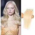 FEIPRO Mini Short Clip in Hair Extensions for Women With Thinning Hair Short Hair Real Human Hair 6 Inch #60 Platinum Blonde Silky Straight Natural Invisible Hairpin Lady Frontal Bangs Toppers