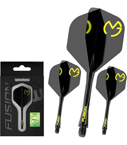 Viper Diamond Core Lot De 3 Ailettes Et Tiges De Fléchettes Intégrées – Accessoire De Précision Avec Polymères Résistants Pour Une Performance Améliorée, Lot De 3, Tige Moyenne, Vol Standard N°6, Noir