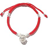 Protection Bracelet for Women Men Real 925 Sterling Silver Lucky Bell Amulet Red Purple Black Gray Rope Bracelet Handmade String Adjustable Jewelry Gift