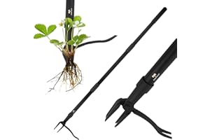 Weed Puller Tool - Stand Up Heavy Duty Weeding Tool with 47.8'' Long Handle, Foot Platform Design & 4-Claw Steel Head Design 