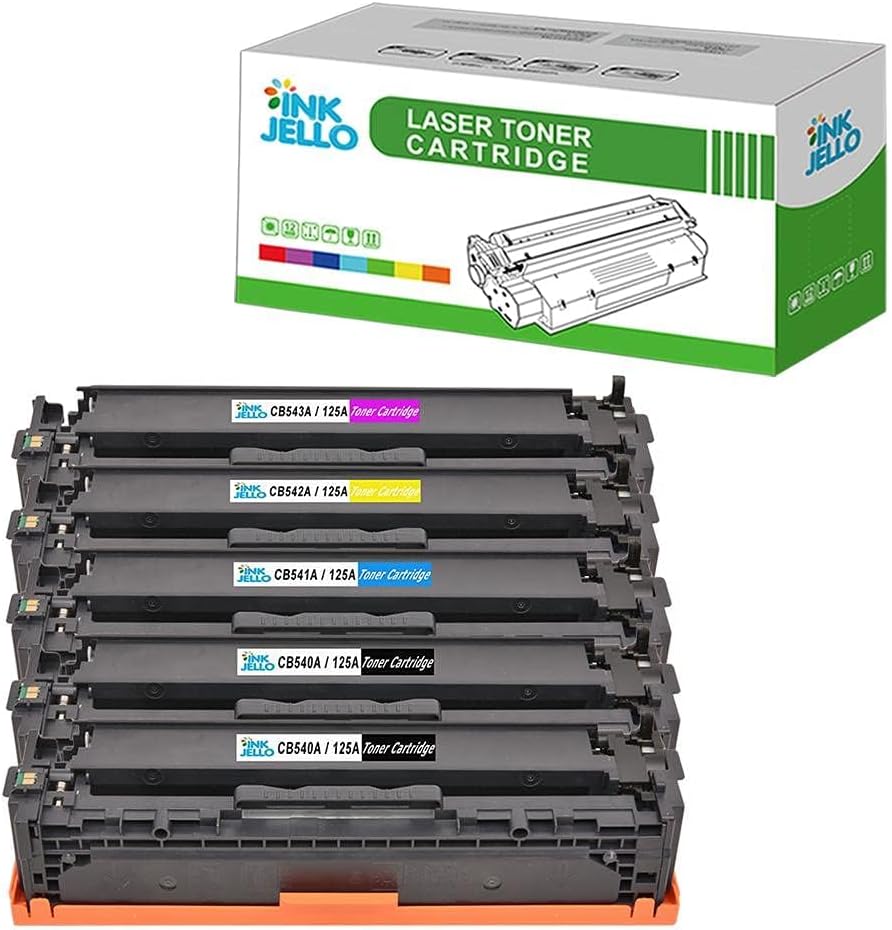 InkJello 5pk Toner for HP CM1312 CP1215 CP1510 CB540A CB541A CB542A CB543A