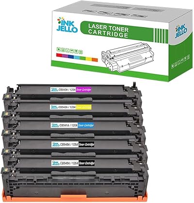 InkJello 5pk Toner for HP CM1312 CP1215 CP1510 CB540A CB541A CB542A CB543A