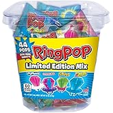Sattie Ring Pop Hard Candy Pops, Variety Pack, 22 oz, 44 Count