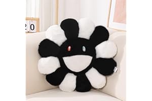 FIONOUT Flower Pillow, Flower Shaped Throw Pillow, Flower Face Floor Cushions Floor Pillow, Colorful Sunflower Plush Pillow, 