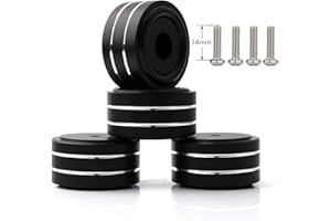 Emivery Set of 4 Aluminum Speaker Isolation Stand Turntable DAC Feet Pad Floor Protectors Shoes Mats for Audio Turntable Speaker