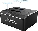 RSHTECH Dual Bay HDD Docking Station SATA SSD Clone USB 3.0 16TB Tool-Free view 6