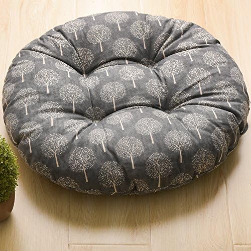 WDZA Round Cushion Office Padded Linen Pad, 50X50Cm, B