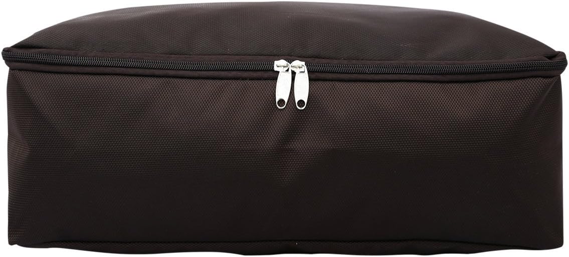 EASEHOME Large Under Bed Storage Bag, 100L Bedding Clothes Duvet Packing Cube Travelling Storage Bags with Zipper and Side Handles Thick Oxford Stuff Organizer Moisture Proof and Washable, Brown