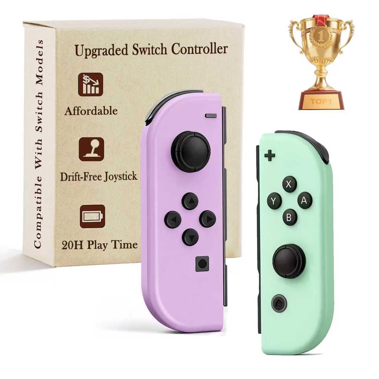 Photo 1 of AROEVEIB for Nintendo Switch Controller, Switch Wireless Controller Replacement for Switch/Lite/OLED, with Dual Vibration/Motion/Wake-up/Screenshot