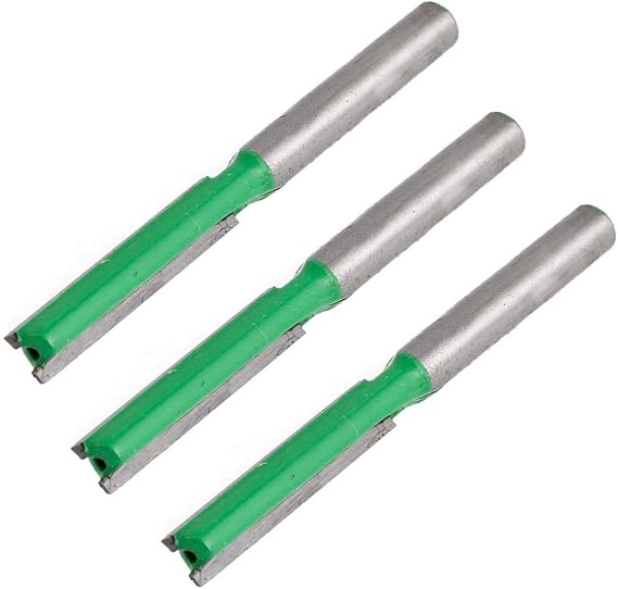 COMOK Extra Long Cutter Straight Router Bit 1/4-inch x 1/4-inch 31mm