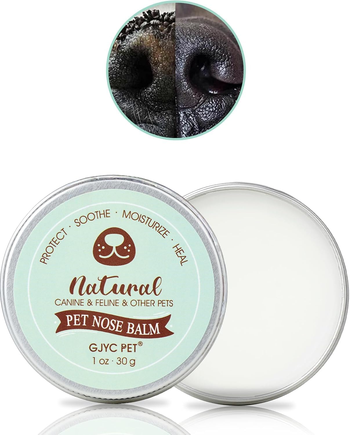 Organic Pet Nose Balm - Natural Soothing & Healing for Dry Cracking Rough Pet Skin - Moisturizes & Soothes Dry Cracked Noses - Plant Based Nose Cream for Dogs & Cats