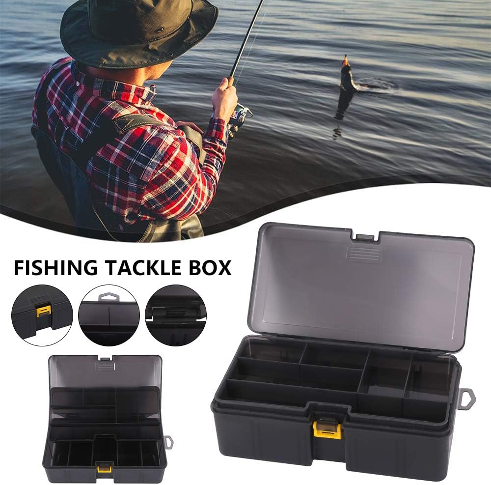 xinchengraoji Fishing Tackle Box, Professional Fishing Accessories Storage Box, Transparent, Gray, Portable Tool Box - Image 4