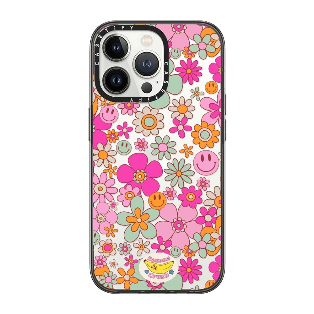 CASETiFY Compact iPhone 13 Pro Case [2X Military Grade Drop Tested / 4ft Drop Protection] - Groovy Pattern Clear - Clear Black — image 1
