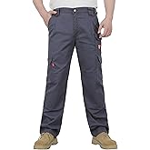 TICOMELA FR Pants for Men Flame Resistant Cargo Pants Lightweight 100% Cotton NFPA2112 7.5oz Elastic Waist Pants