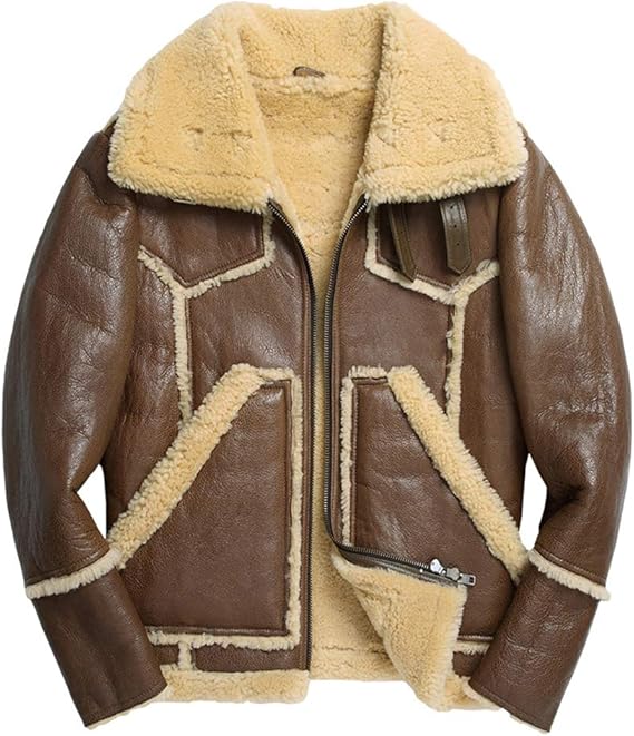 Amazon Co Jp Denny Dora メンズ ムートンジャケット ショートラペル シープスキンコート ブラウンレザージャケット ファッションファーコート 服 ファッション小物
