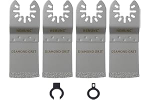 Oscillating Tool Blades, HEMUNC 4PCS Oscillating Multi Tool Diamond Saw Blades For Grout Removal, Flush Cut, Compatible with Dewalt Bosch Dremel Rockwell Makita Fein Multimaster Milwaukee and more