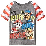 Paw Patrol  Toddler Boys' Short Sleeve T-Shirt, Grey/Red, 3T