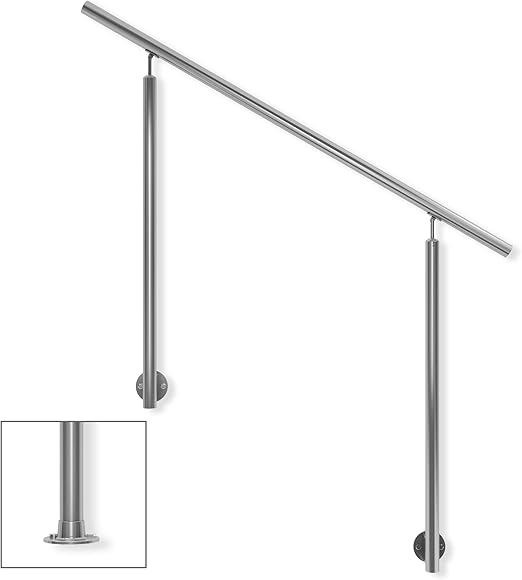 Dolle Eingangsgelander Gelander Edelstahl Hauseingang Treppengelander Aufgesetzte O Seitliche Montage 1 O 2 Pfosten Mit Ohne Wandanschluss Lange 150 Cm Hohe 100 Cm Witterungsbestandig Amazon De Baumarkt
