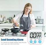 Houdian Digital Kitchen Timer Magnetic Backing Stand White 99:59 Count Up/Down view 4