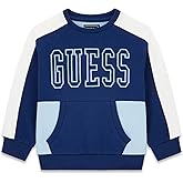 GUESS Boys' Eco Long Sleeve Color Block Sweatshirt