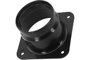 PP Plastic Square to Round Flange Interface for Ventilation Duct Connection for HVAC Adapter Smooth Exterior Low Air Resistan