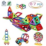Magnetic Blocks, 3D Building Blocks Toys Set 87Pcs, Magnetic Tiles, Educational Toys for Baby/ Kids (ASTM and ROHS certification)