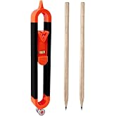 Precise Contour Scribe Tool with 2 Pencil，Woodworking Scriber Line Maker，Woodworking Edge Corner Measuring Profile Duplicator，Contour Measuring Tool with Adjustable Lock for Carpenter, Tile, and DIY