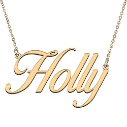 HUAN XUN Customized Custom Simple Any Name Necklace