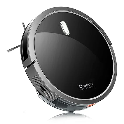 Oregon Scientific Robot Vacuum Cleaner With S Shaped Smart Movement 1400pa Max Power Suction Automatic Self Charge Robotic Vacuums Ideal For Pet