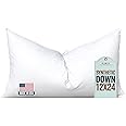 Pillowflex Synthetic Down Pillow Insert - 12x24 Down Alternative Pillow, Ultra Soft, Large Rectangle, Lumbar, Travel, Neck, Sleeping Pillow - 1 Decorative Pillow Form