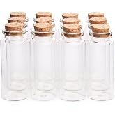 Danmu 30ml 1.18" x 2.75" Potion Bottles,Mini Glass Bottles,Small Glass Jars for Wedding Favors,Halloween Decorations,Baby Sho