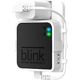 Outlet Wall Mount for Blink Sync Module 2, Mount Bracket Holder for Bink Ourdoor Indoor Camera Security with No Messy Easy to Move (White)